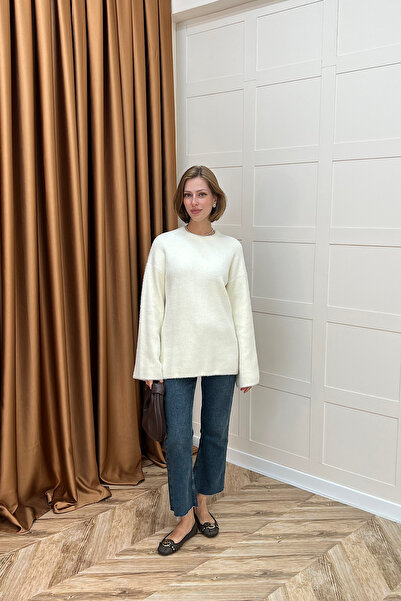 Stilife Πλεκτό πουλόβερ Leyal Εκρού