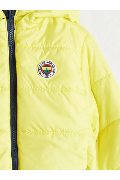 LC Waikiki Fenerbahçe Baskılı Erkek Çocuk Çift Taraflı Şişme Mont