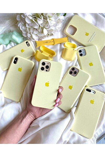 Apple Yellow Mellow Microfiber Silicone Case iPhone 7, 8 Plus