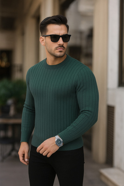 WE AND ME Чоловічий светр Slim Fit з вузьким кроєм