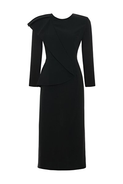 KAMEYA ASİMETRİK VOLANLI ELBİSE 26W40867