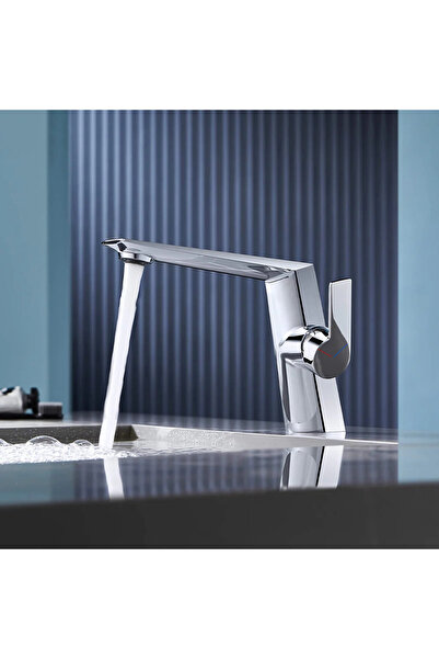 OEM Bathroom Sink Faucet, Modern Design, Honeycomb Jet, Stainless Steel, Mounting Elements, Chrome