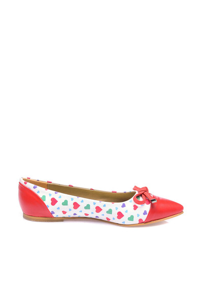 JustBow Printed Colorful Women's Ballerinas
