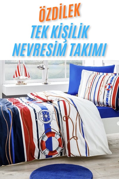 Özdilek %100 Pamuklu Tek Kişilik Nevresim Takımı (3 Parça) Sınırlı Stok - Ege...