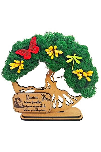 OEM Pictură decorativă - Copacul vieții cu licheni stabilizați și accente dec...