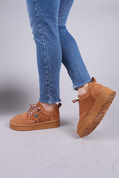 Birikon ELANDRA Tokalı Süet Sneaker TABA