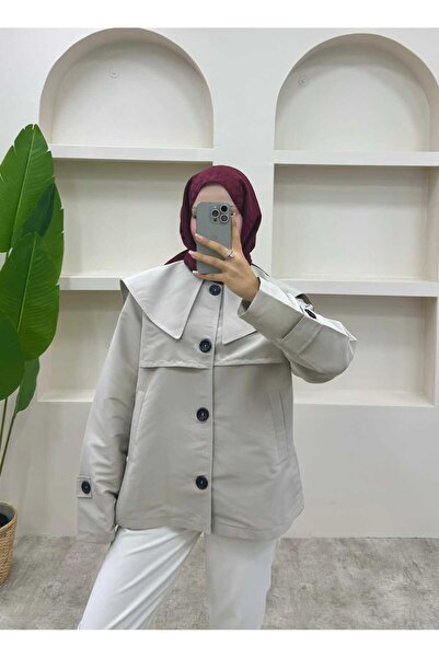 lurex moda Cape Trench Coat