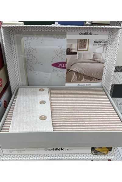Özdilek 100% Cotton Single Duvet Cover Set (3 Pieces) Limited Stock - Striped Model