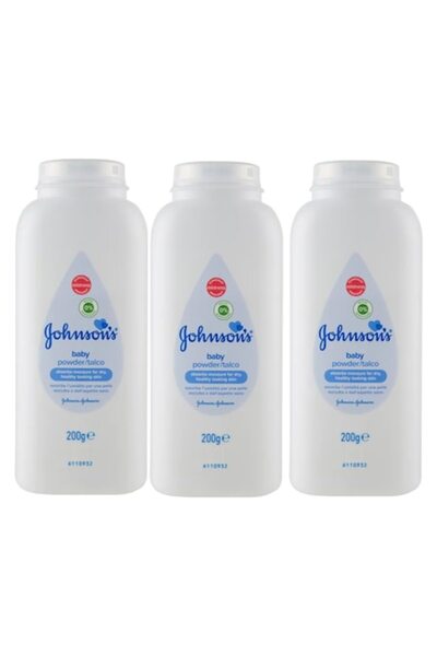 Johnson Pack of 3 X Johnson's Baby Talcum Powder, 3x200 gr