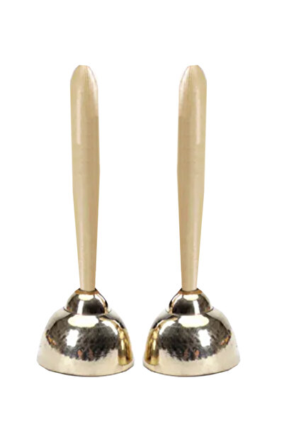 Midex Orf-ZL-35 Örf Aletleri Ahşap Saplı EL Zili (1 Çift)