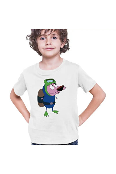 OEM Tricou Copii Baieti Curaj Cainele Fricos Desene Scafandru