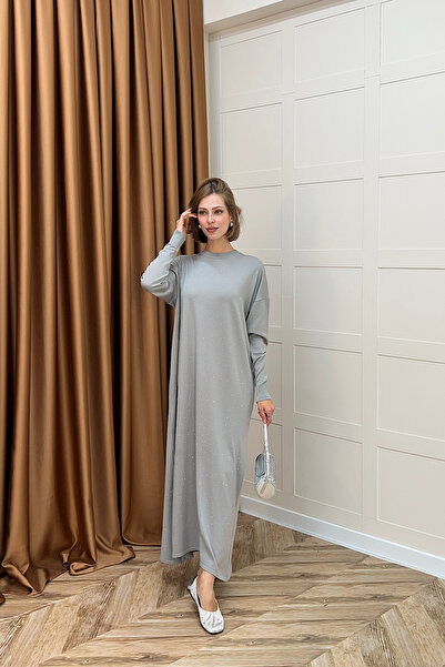 Stilife Φόρεμα πλεκτό Mabel Stoned Γκρι