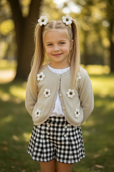 SeaBubbles Girl's Floral Cardigan and Short Skirt Set