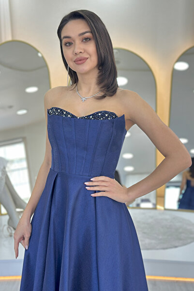 zks grup tekstil Γυναικείο βραδινό φόρεμα πριγκίπισσας με στράπλες εμφάνιση κορσέ Μαύρο, Λευκό, Μπλε μωρού, Ναυτικό μπλε, Ροζ, Λιλά, μπλε κοβαλτίου