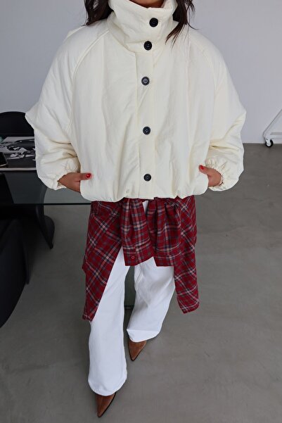 Özge Özgenç Solid textured puffer jacket