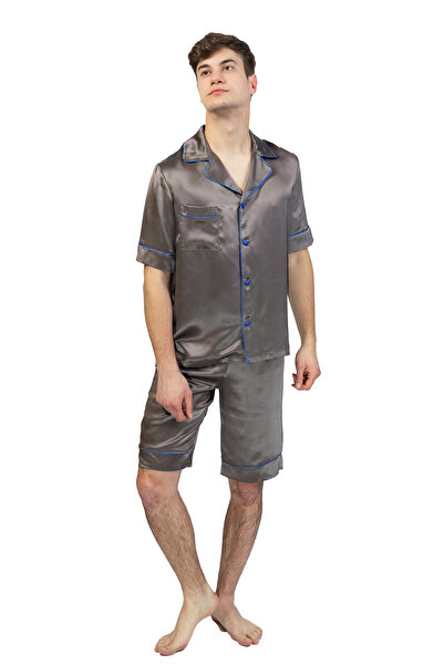 Katerinna Pijama barbati scurte din matase naturala 100%, de dud -19 momme 6A