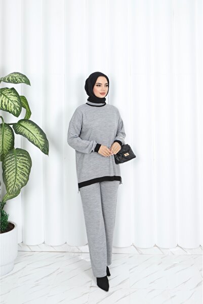 NİSUM MODA Two Color Knitwear Set