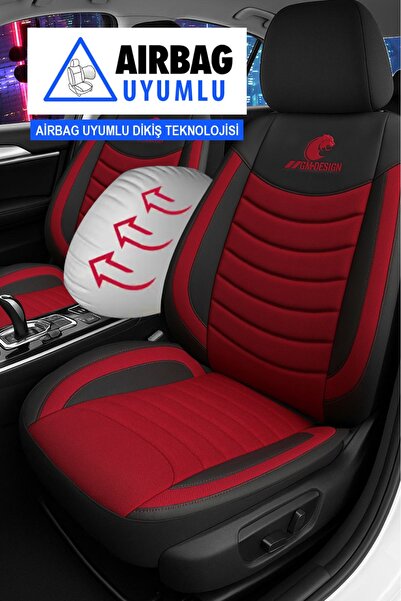GM-DESIGN Panther Series Linen Fabric Car Seat Cover (Compatible with Peugeot 206-207-208-306-307-407)