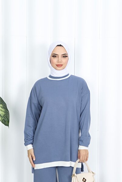 NİSUM MODA Two Color Knitwear Set