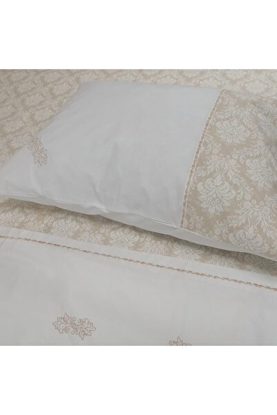 Casa Bucuriei Baroque embroidered bedding set 200x200 cm, Casa Bucuriei, 6 pcs, cream/white, 100% cotton