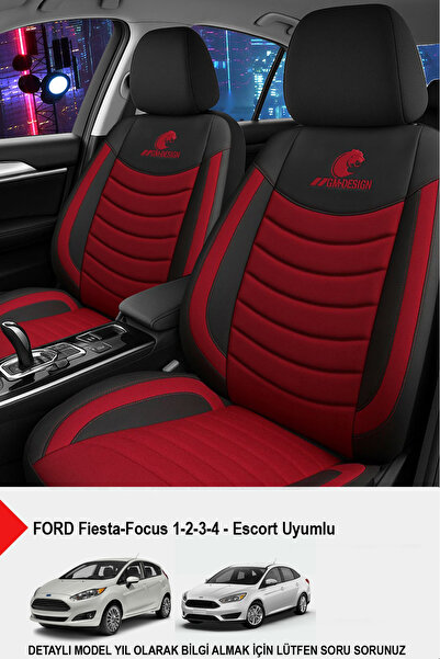 GM-DESIGN Panther Series Linen Fabric Car Seat Cover (Ford Focus-Fiesta-Escort Compatible)