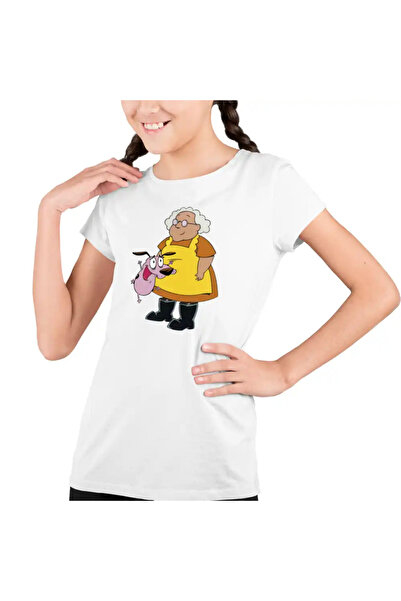 OEM Tricou Copii Fete Curaj Cainele Fricos Bunica Beagle Catel