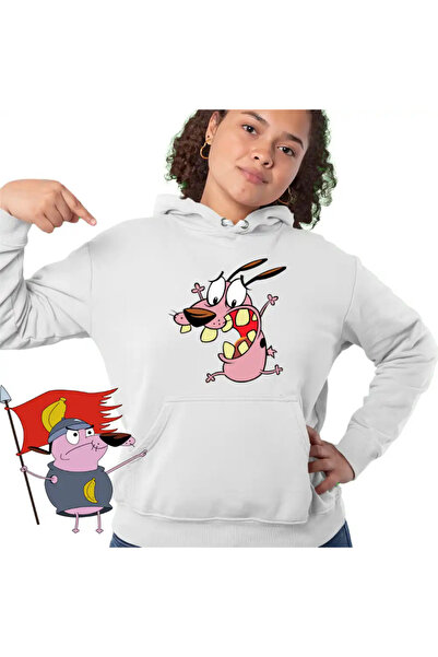 OEM Courage the Cowardly Dog Beagle Scared Puppy Women's Hoodie