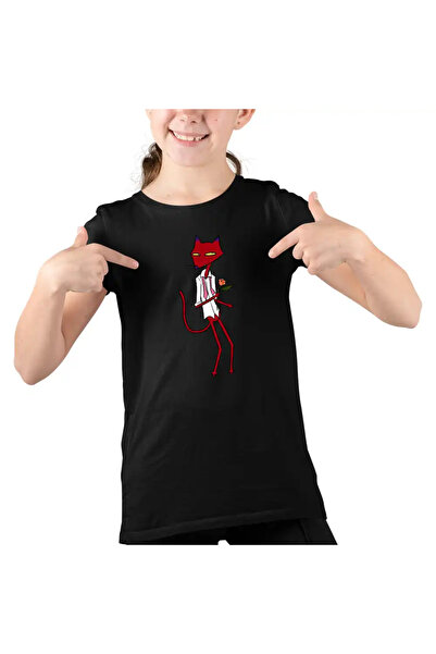 OEM Tricou Copii Fete Pisica Rosie Rea Curaj Cainele Fricos