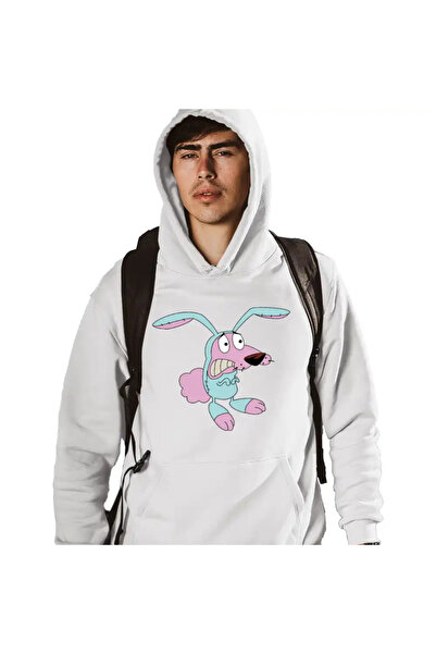 OEM Men's Hoodie Courage the Cowardly Dog Rabbit Cartoon