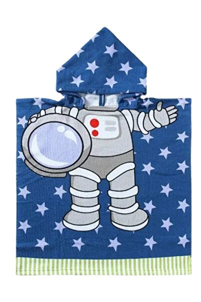 Generic Quick-drying hooded beach towel for children - Astronaut design, 60x90cm