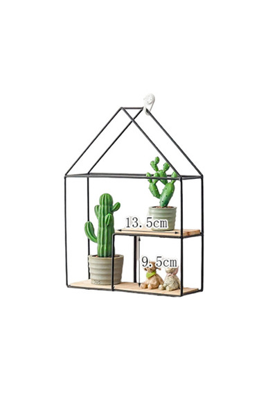 buz Raft decorativ „casută” cu suport metalic, negru