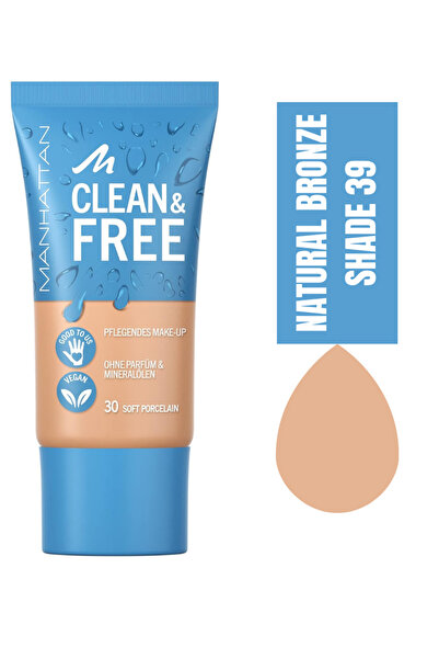 MANHATTAN كريم أساس كلين آند فري 39 برونزي طبيعي 30 مل