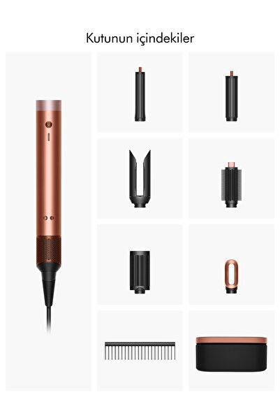 DYSON Airwrap Co-anda2x™ saç şekillendirme ve kurutma seti (Amber Silk)