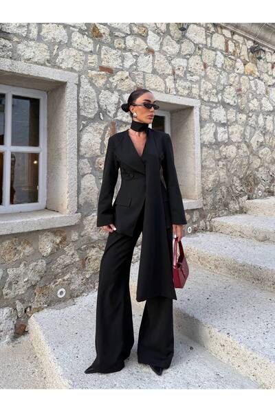 ossons Double-Breasted Jacket and Pants Set