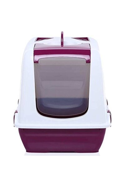 VET Kapalı Kedi Tuvaleti - Xl Boy 40x37,5x50 Cm Kürekli Mor