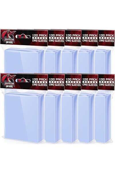 Generic YK Toys Soft Clear Top-Loading Card Sleeves, 1000-Pack (Protective Sleeves for Baseball, Sports, Yu-