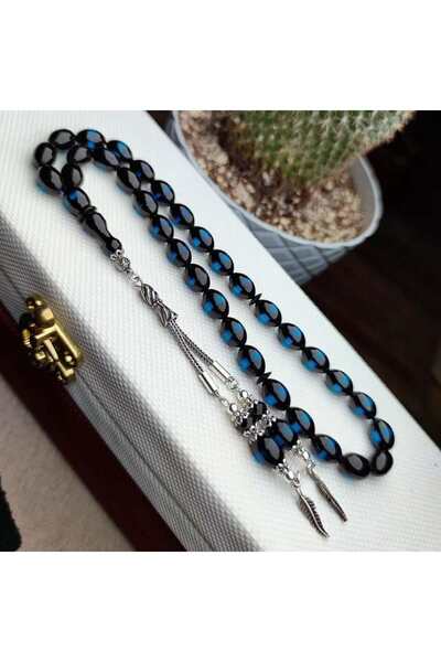 Genel Markalar Ateş kehribar tesbih gümüş püsküllü kutulu isme özel ucuna har...