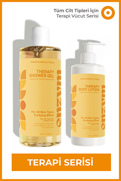 ENZYM COSMETICS Tüm Cilt Tipleri İçin Terapi Duş Jeli Ve Losyon Banyo Seti