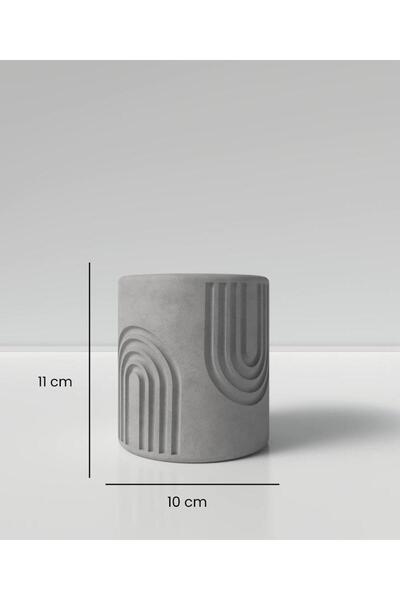 FK DESİGN Dekoratif Büyük Boy Beton Saksı