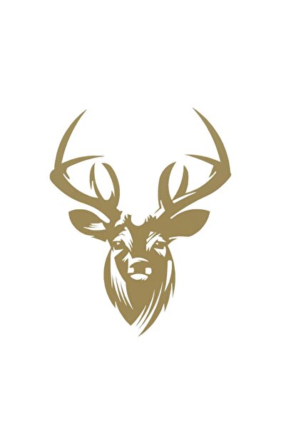 buz Μεταλλική διακόσμηση τοίχου, 48,5 x 59,6 εκ., μοντέλο ελαφιού, χρυσό