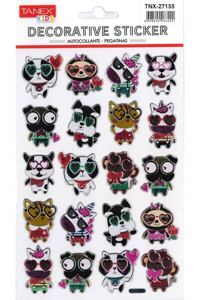 Tanex قطط وكلاب مضحكة ترتدي النظارات TNX-27155