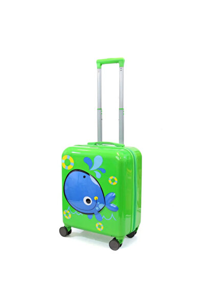 Ella Icon Troler pentru copii Whale, 8 roti, 52 x 39 x 26 cm, Verde