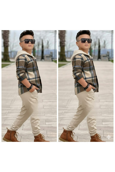 zeynoshkids 4-14 Years Old Boys' Woodcutter Shirt Suit