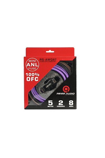 REISS AUDIO RS-AWG87 8 GA KABLO TAKIMI FULL SET %100 BAKIR OFC