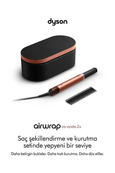 DYSON Airwrap Co-anda2x™ saç şekillendirme ve kurutma seti (Amber Silk)