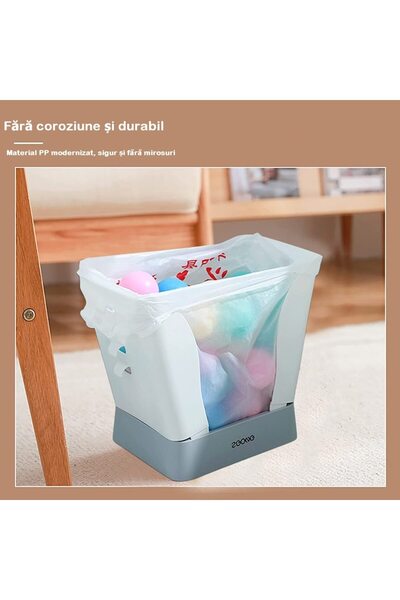 OEM Coș de gunoi extensibil, 21-40 cm, pliabil, baie, bucătărie, camping, alb gri