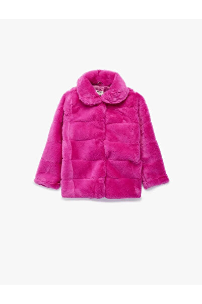 Koton Μπουφάν για κορίτσια από συνθετική γούνα φούξια 6Wkg20042Aw