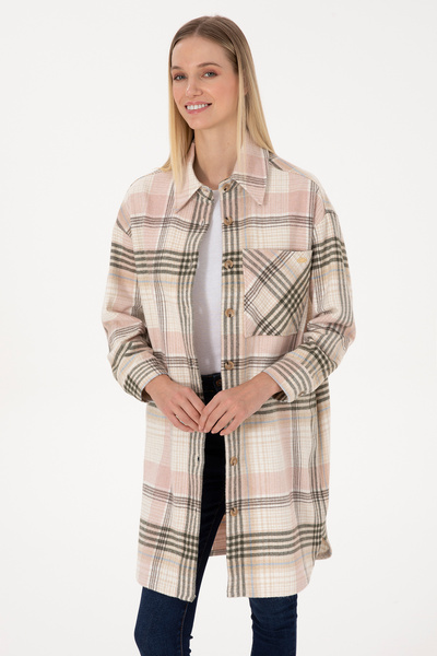 U.S. Polo Assn. Kadın Açık Haki Dokuma Elbise 50313874-VR183