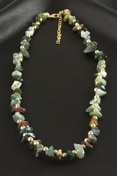 Genel Markalar Hint Akik Kırık Doğaltaş Kolye