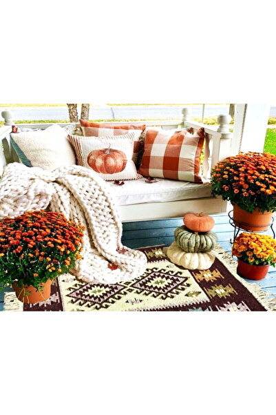 OEM Traditional rug, size 120x180 cm, brown and cream, pattern ROMB